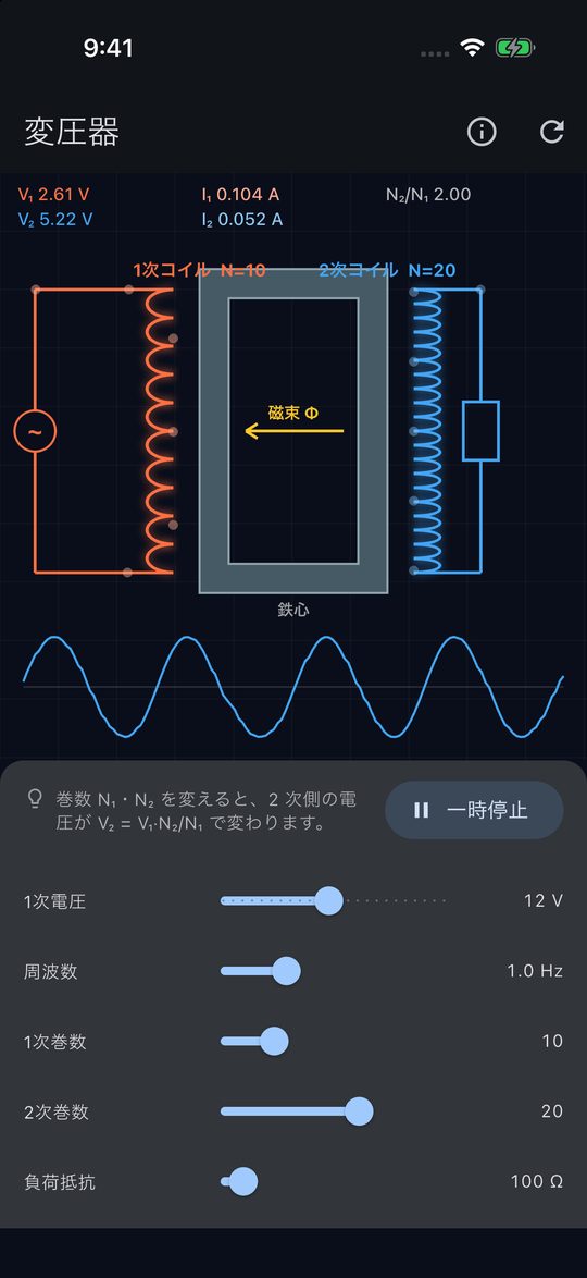 Turns ratio sets the voltage